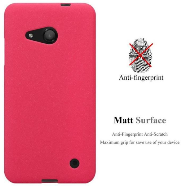 Cadorabo Fodral fungerar med Nokia Lumia 550 i FROST RED - Stötsäker och reptålig TPU silikonhölje - Ultratunt skyddande