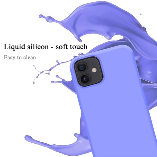 Skal för iPhone 12 MINI Stötabsorberande i LIQUID LIGHT PURPLE Violett