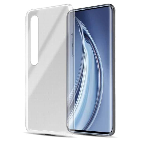 Transparent stötsäker silikonfodral för Xiaomi Mi 10 / Mi 10 PRO Vit