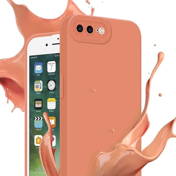 Skyddsfodral för iPhone 7 PLUS / 7S PLUS / 8 PLUS i FLUID LJUS ORANGE Stötskyddande Apelsin