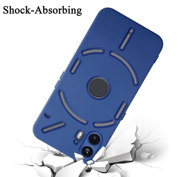 Skyddande stötsäker skal för Nothing Phone 2 i LIQUID BLUE Blå