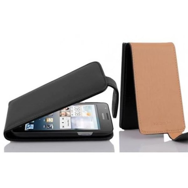 Cadorabo Fodral Huawei ASCEND G525 / G520 DESIGN FLIP Style Fodral Fodral Fodral konstläder Struktur JETSVART
