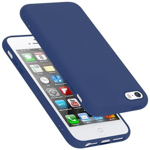 Cadorabo skal till Apple iPhone 5 - i blått - Flexibel TPU silikon Blå