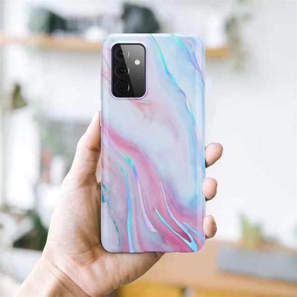 Skyddsfodral för Samsung Galaxy A72 4G / 5G i Marmor Rosa Vit Nr. 15 Vit