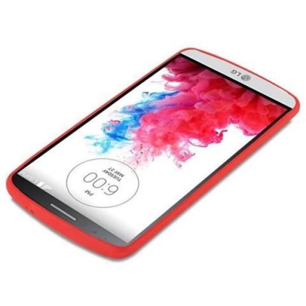 LG G3-fodral i CANDY RED från Cadorabo (CANDY Design) Ultratunt mjukt silikongel TPU-fodral med anti-chock – telefonfodral