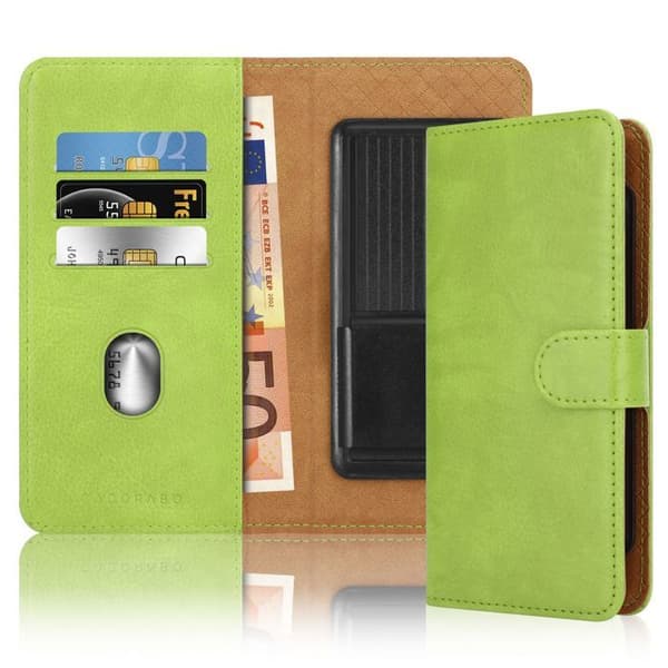 Fodral för Oukitel C32 Skal i GRÖN Plånboks Skydd Grön