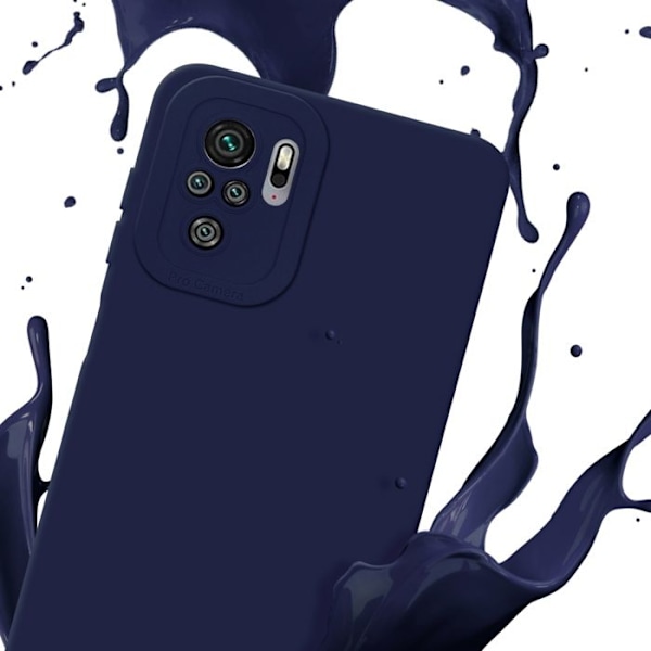 Skyddsfodral för Xiaomi RedMi NOTE 10 4G / RedMi NOTE 10S i MÖRKT BLÅT FLUID Hölje Etui Fodral i flexibelt TPU-silikon Skydd Blå