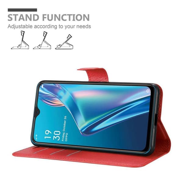 Etui för Oppo A12 i KIRSCHRÖD Röd