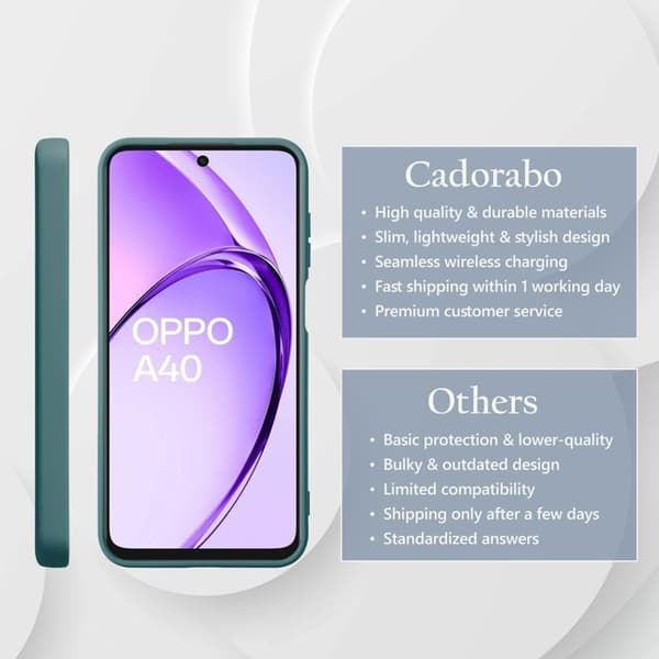 Skyddande stötsäker skal för Oppo A40 i LIQUID GREEN Grön