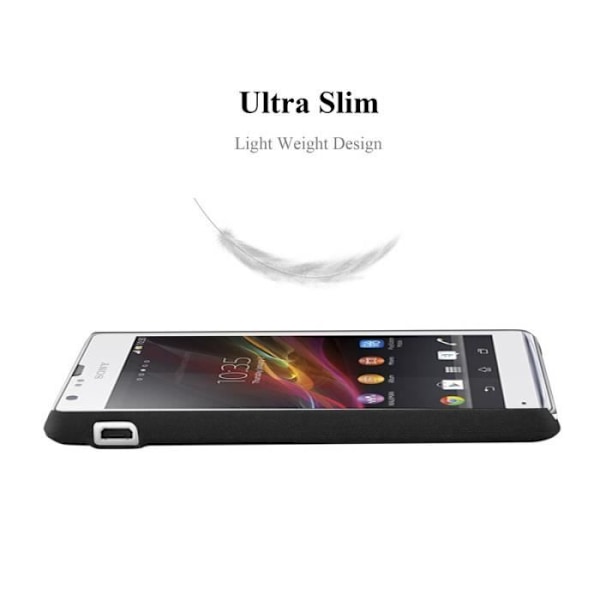 Coque - CADORABO - Sony Xperia SP - Hårdt Beskyttelse - Mat Design - Farve Sort Svart