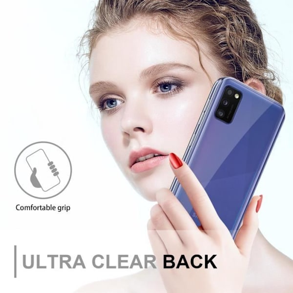 Cadorabo Fodral för Samsung Galaxy A41 i Transparent Fodral 360° Helkroppsskydd Skärmskydd