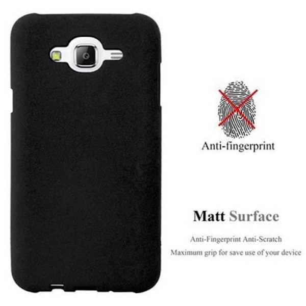 Samsung Galaxy J7 2015 (5) Fodral i BLACK FROST av Cadorabo (FROST Design) Ultratunnt mjukt silikon TPU gelskydd med anti Svart