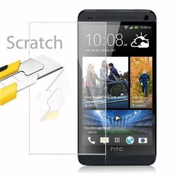 Cadorabo Skärmskydd för HTC ONE E8 0,3 mm Rundade hörn HÖG TRANSPARENS Härdat glas Transparent