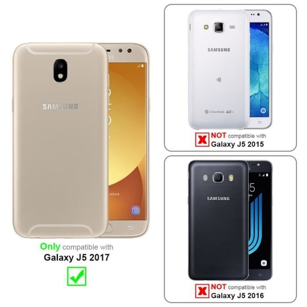 Coque - CADORABO - Samsung Galaxy J5 2017 - Silicon TPU - Ljusgrön - Stötskydd Ljusgrön