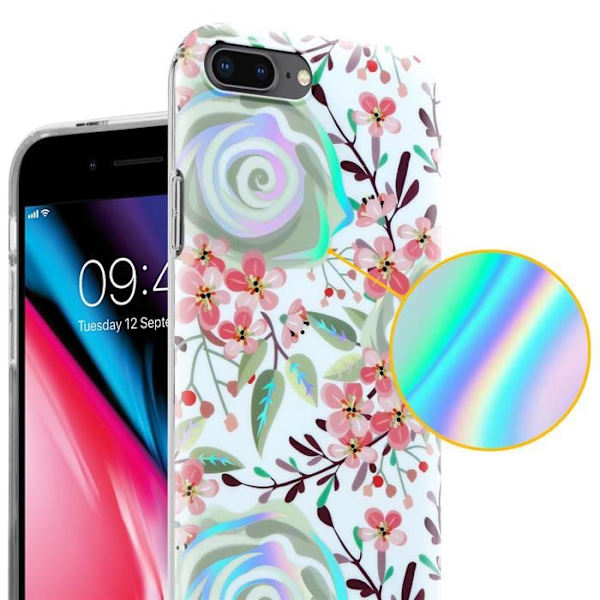 Fodral för iPhone 7 PLUS / 7S PLUS / 8 PLUS FLEURS DE PÊCHE Etui Skydd Blomsterdesign