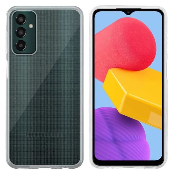 Transparent stötsäker silikonfodral för Samsung Galaxy M13 4G Vit