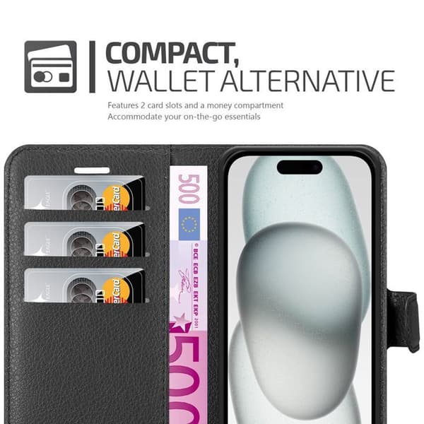 Etui för iPhone 15 i JETSVART Svart