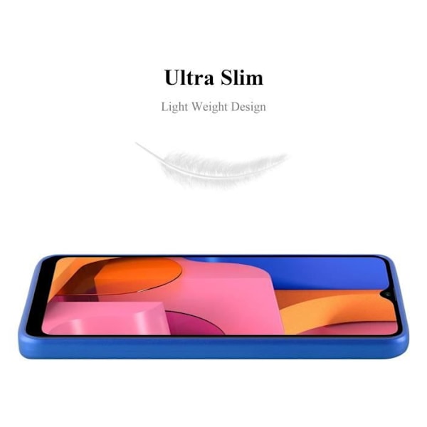 Etui för Samsung Galaxy A20s - CADORABO - Blå Metallisk - Silicone TPU - Mjuk Skydd - Matt Design METALLISK BLÅ