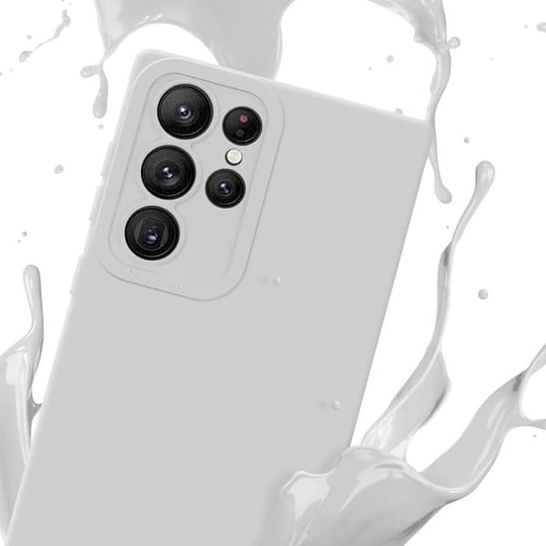 Skyddsfodral för Samsung Galaxy S22 ULTRA i FLUID VIT Stötsäker Vit