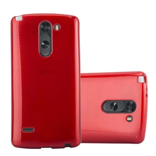 Fodral till LG G3 STYLUS i rött Cadorabo Cover Protection silikon TPU flexibelt fodral borstat