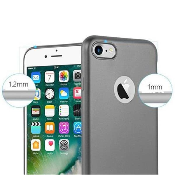Skyddsfodral för iPhone 7 / 7S / 8 / SE 2020 i METALLISK GRÅ Matt Design Grå