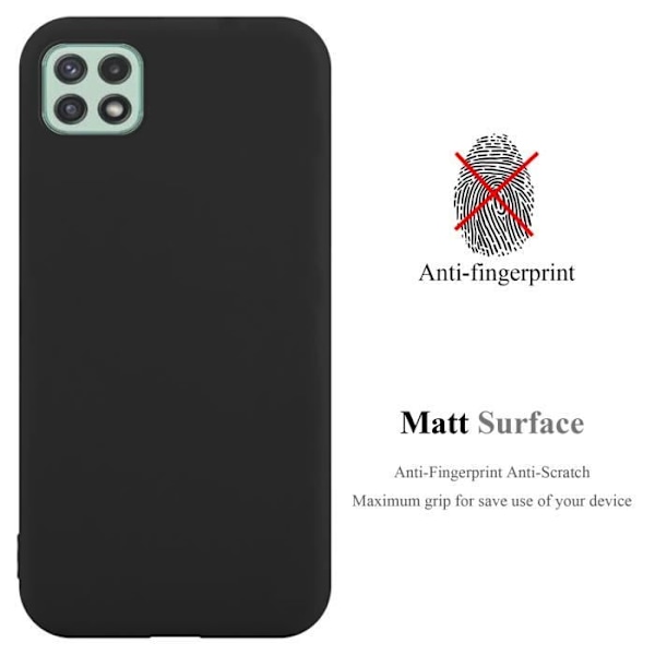 Coque - CADORABO - Samsung Galaxy A22 5G - Silikon TPU - Stötskydd - Tunn svart design Svart