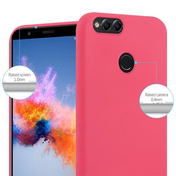 Skyddsfodral för Honor 7X CANDY RÖD Stötsäker Silikon Röd