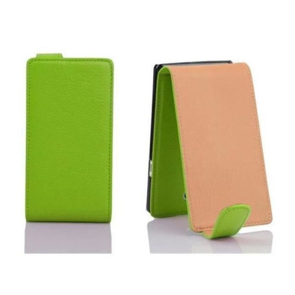 Cadorabo LG G2 MINI DESIGN FLIP-stil Fodral Skal i konstläder Struktur PAPEGOTA GRÖN