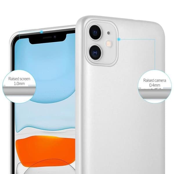 iPhone 11-fodral Skyddsfodral i MATTSILVER Metallic Design Grå