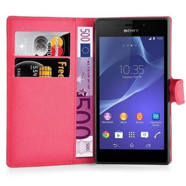 Fodral för Sony Xperia M2 / M2 AQUA i KIRSCHRÖD Röd