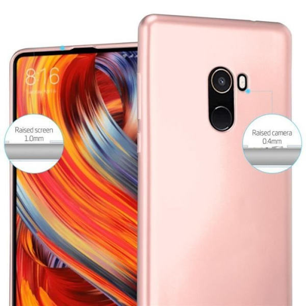 Cadorabo Fodral fungerar med Xiaomi Mi Mix 2 i METALLIC ROSÉ GOLD - Stötsäker och reptålig TPU silikonskydd - Ultra Slim