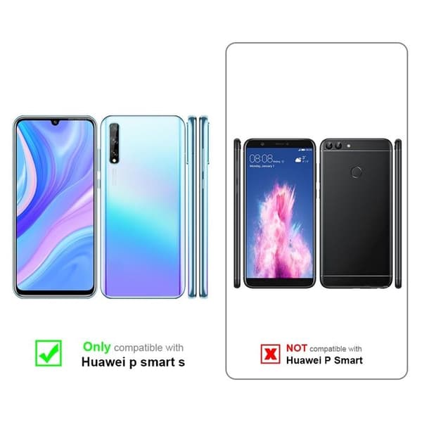 Transparent stötsäker silikonfodral för Huawei P SMART S Vit