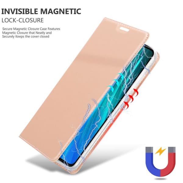 Flip-fodral för Xiaomi RedMi NOTE 8 PRO Etui i CLASSY GULD ROSÉ Plånbok Stötsäker Ros