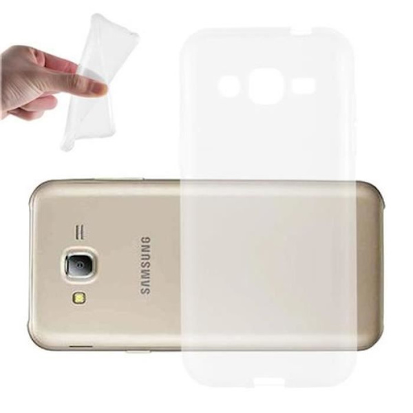 Samsung Galaxy J2 2015 Fodral (5) KOMPLETT TRANSPARENT Cadorabo DESIGN AIR Cover TPU Silikonskydd Fodral Skal Ultra Slim Bumper