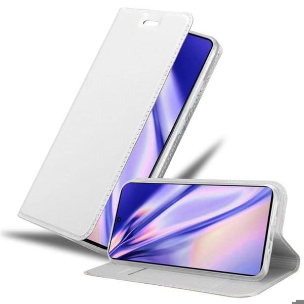 Flipfodral för Samsung Galaxy A91 / S10 LITE / M80s Etui i CLASSY SILVER Plånbok Stötsäker Grå