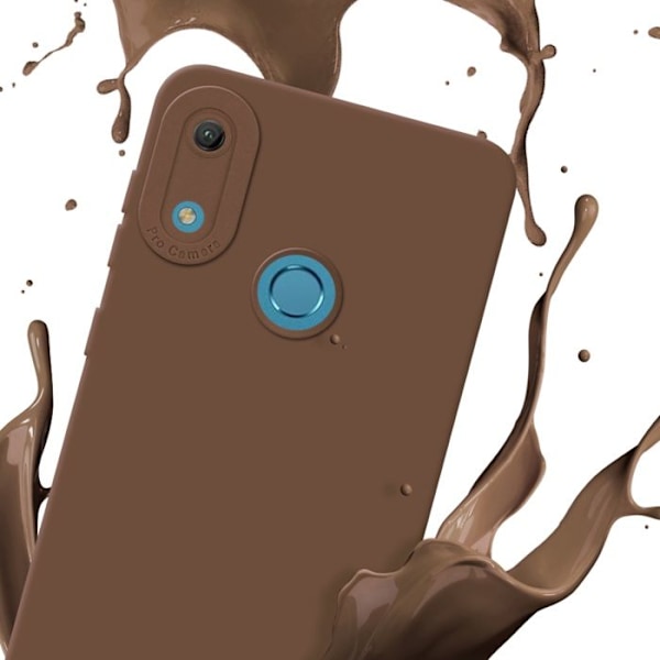 Skydd för Huawei Y6 2019 i FLUID BRUN Fodral Etui Skydd i flexibel TPU-silikon kastanj