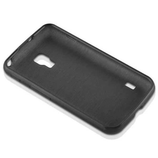 LG OPTIMUS L7 II (2.Gen 2.SIM) fodral i JET BLACK från Cadorabo (BORSTAD METALL DESIGN) Mjukt silikongel TPU-fodral