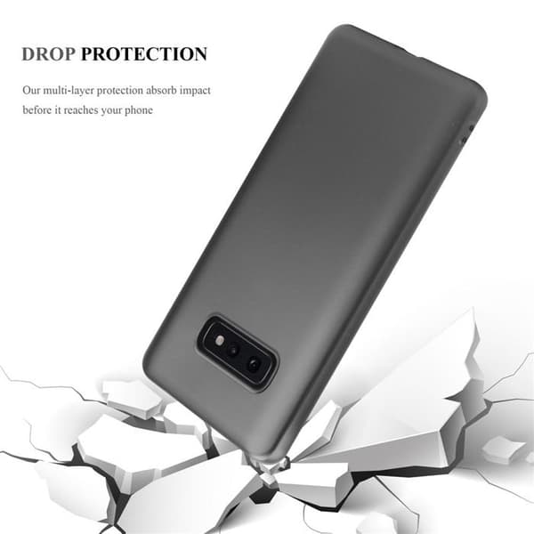 Skyddsfodral för Samsung Galaxy S10e Skyddsfodral i MATTS GRÅ METALLISK design Grå