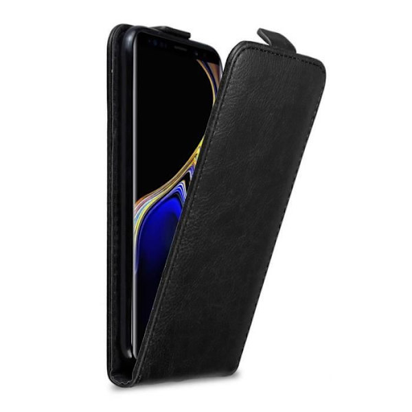 Flip Case - CADORABO - Samsung Galaxy NOTE 9 - Imitation läder - Svart - Magnetisk stängning Svart