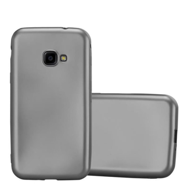 Cadorabo Fodral fungerar med Samsung Galaxy Xcover 4 i METALLIC GRÅ - Stötsäker och reptålig TPU silikonskydd - Ultra