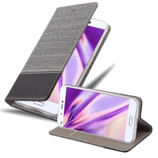 Plånboksfodral - CADORABO - Xiaomi Mi 5S - Läderimitation - Svart - Magnetisk stängning Svart
