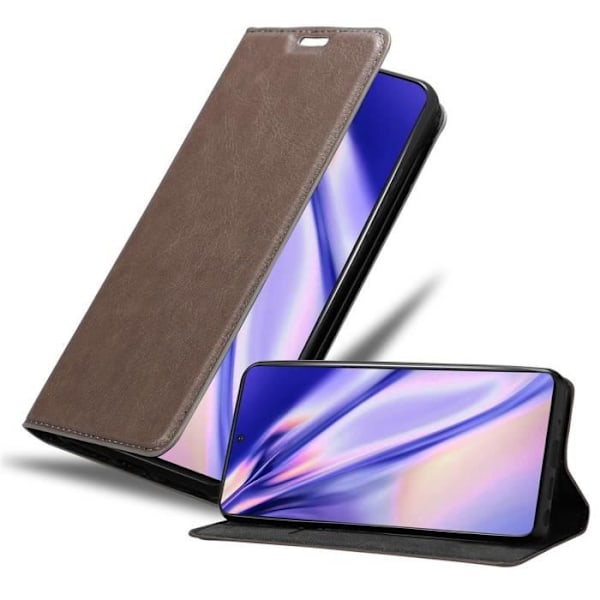 Fodral - CADORABO - Samsung Galaxy NOTE 20 - Kaffebrun - Magnetstängning - Stativfunktion kaffe brunt
