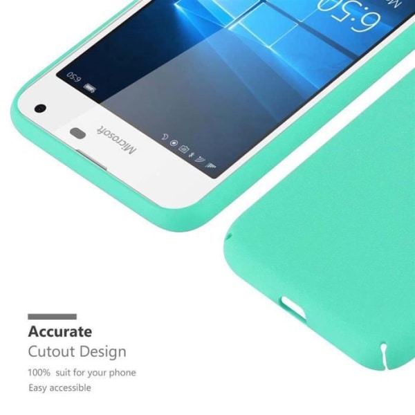 Fodral till Nokia Lumia 650 i FROSTY GREEN Hard Case Cover Cadorabo Cover Frosted Look Protection Cover