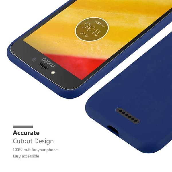 Skyddsfodral för Motorola MOTO C PLUS Mörkblå Candy Stötsäker Silikon Blå