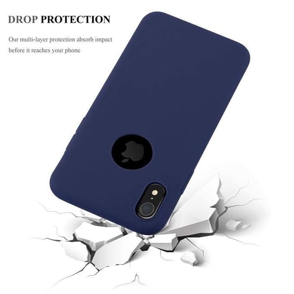 iPhone XR-fodral CANDY MÖRKBLOMMA Stötsäker Silikon Blå