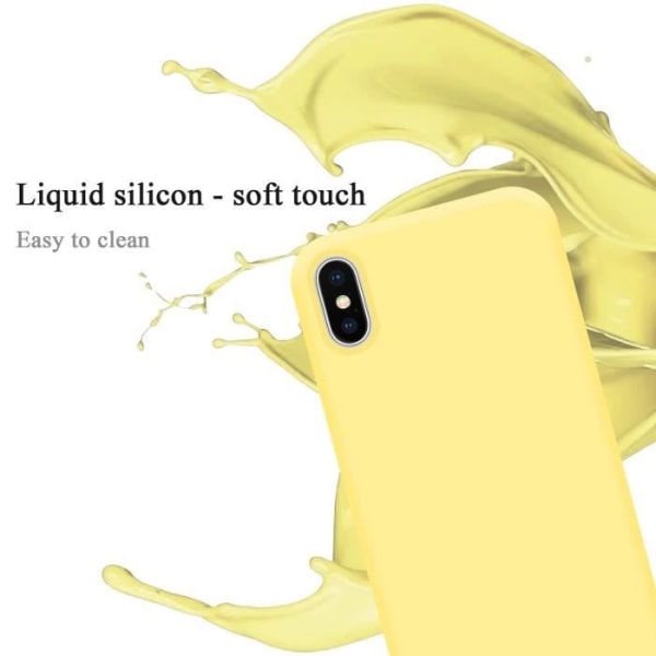 Fodral till Apple iPhone XS MAX i LIQUID Yellow Cadorabo Cover Silikon TPU