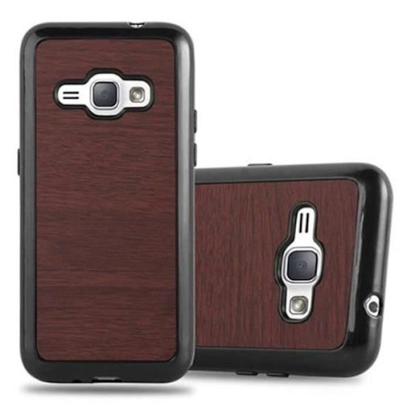 Cadorabo fodral för Samsung Galaxy J1 2016 - i brunt - Mjukt TPU silikonskyddsfodral med anti-chock
