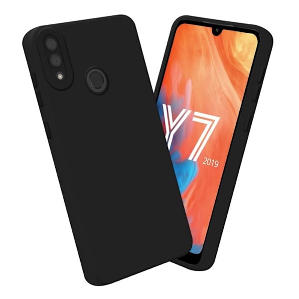 Skyddsfodral för Huawei Y7 2019 / Y7 PRIME 2019 i FLUID SVART Fodral Etui Case Cover i flexibelt TPU-silikon Skydd Svart