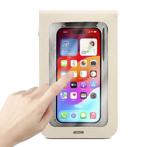 Axelväska för iPhone 17 PRO i VITT, fodral Vit