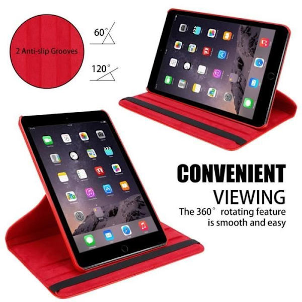 Cadorabo Fodral till Apple iPad AIR 2 2014 - iPad AIR 2013 i Röd - UTAN automatisk väckning